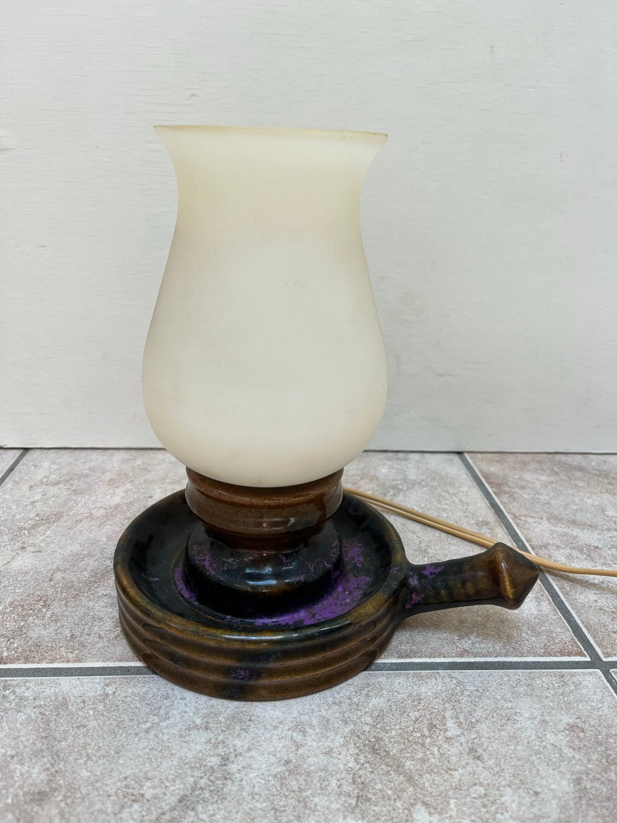 Vintage blaker lampje keramiek jaren 70 - werkend, Ophalen of Verzenden