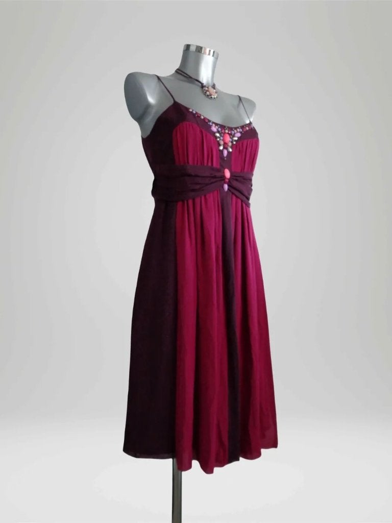 Jorando Italy designer jurk, maat IT46-NL40 nieuw, Maat 38/40 (M), Paars, Nieuw, Ophalen of Verzenden