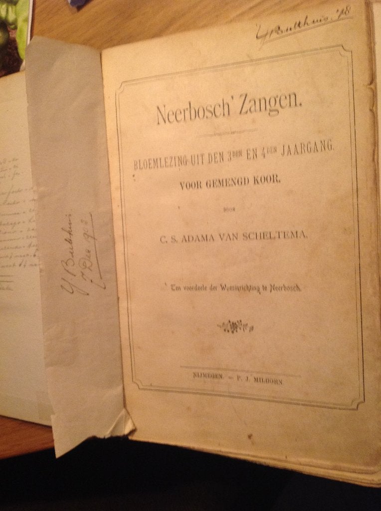 Neerbosch' Zangen- Adama van Scheltema. Bloemlezing 1897, Ophalen