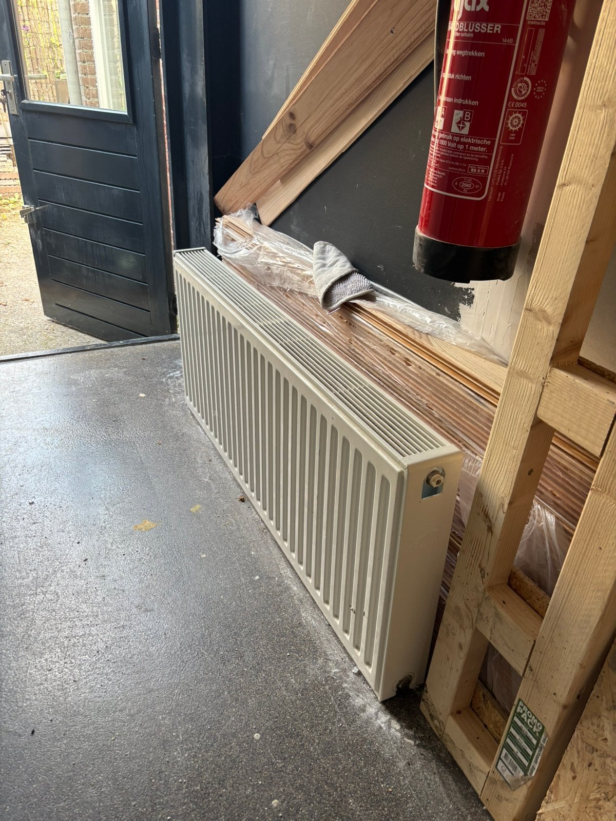 Paneelradiator / CV radiator wit – ca. 120 x 40 cm, Doe-het-zelf en Verbouw, Verwarming en Radiatoren, Ophalen, Zo goed als nieuw