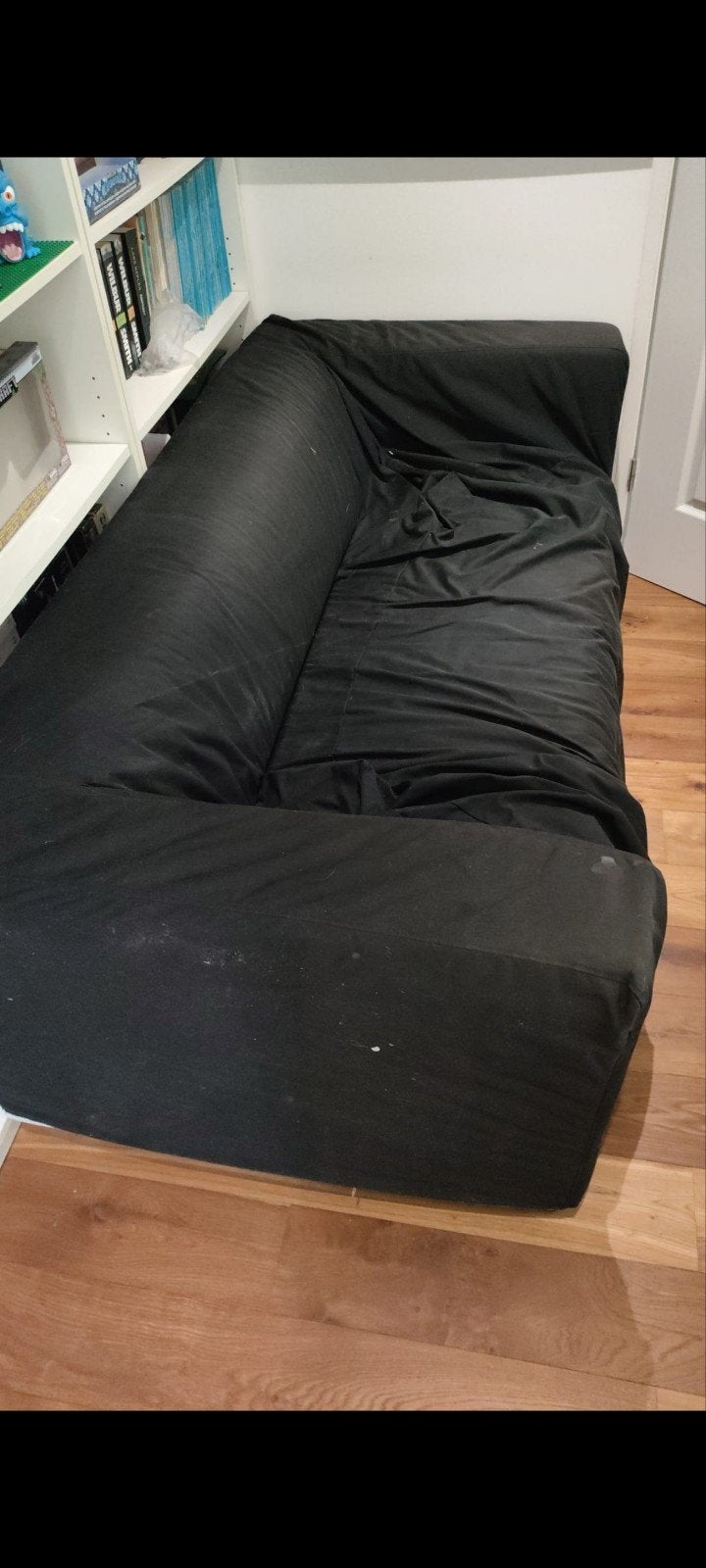 Zwarte bank / futon Ikea, Ophalen, Gebruikt, 150 tot 200 cm, Tweepersoons