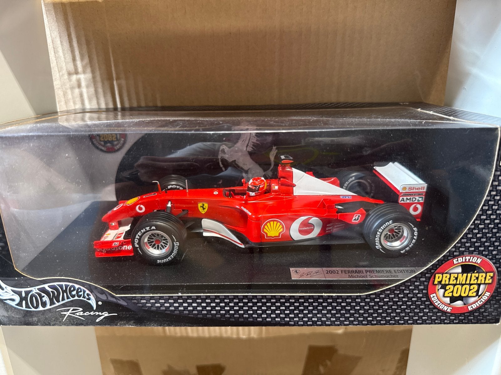 Hot Wheels Racing Ferrari F2002 Michael Schumacher, Ophalen of Verzenden, Nieuw, Auto, Overige merken