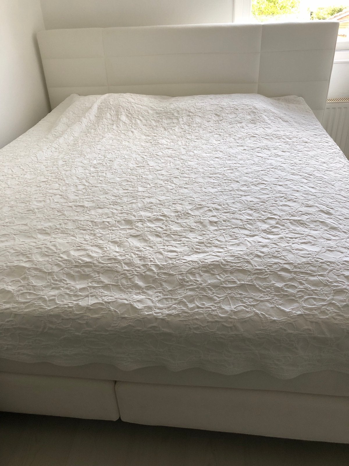 Tweepersoons boxspring 180 x 210 met hoofdbord, Ophalen, Tweepersoons, Zo goed als nieuw, 180 cm