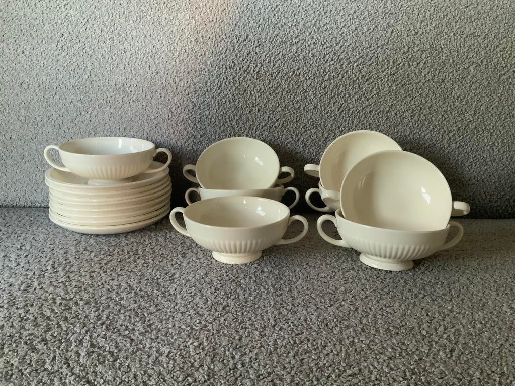 Wedgewood soepkommen met schotel, Antiek en Kunst, Ophalen