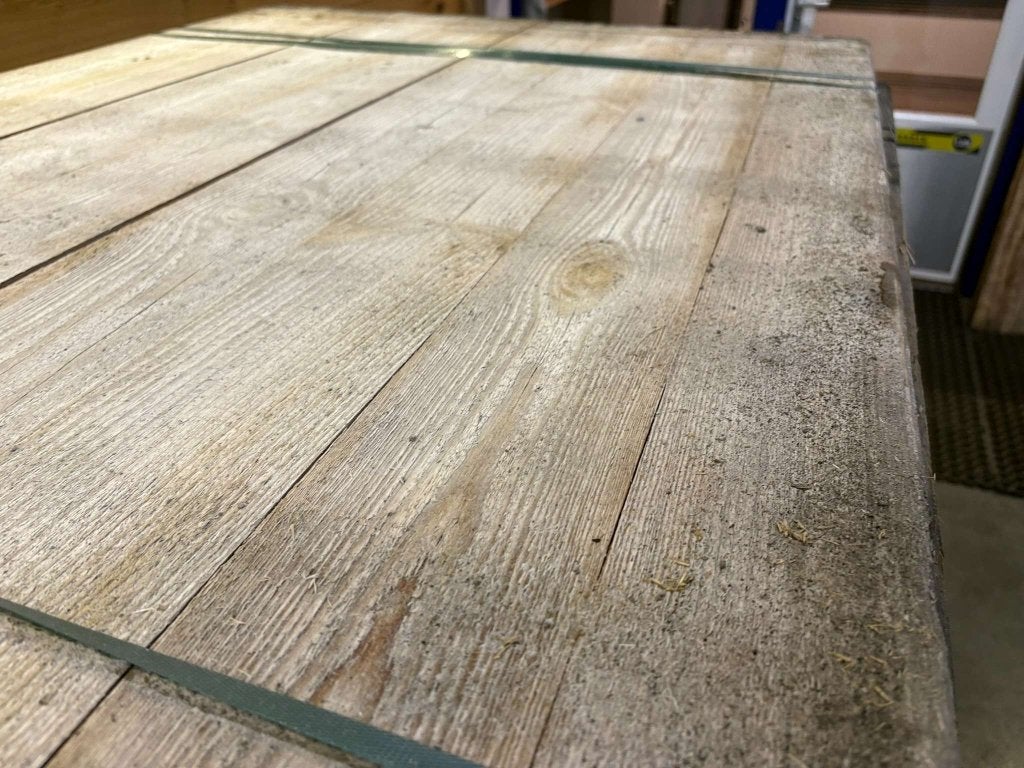 Gebruikte Grenen steenschot 5x95x140 cm  staffelkorting, Doe-het-zelf en Verbouw, Gebruikt, Grenen, 25 tot 50 mm, Plank