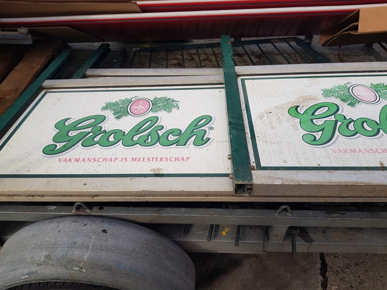 Grolsch fietsenrek, Verzamelen, Biermerken, Ophalen of Verzenden, Reclamebord, Plaat of Schild, Grolsch