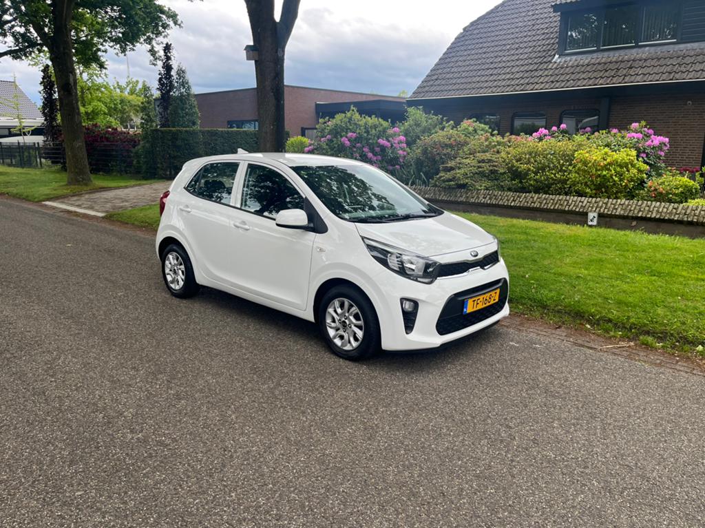 Kia Picanto 1.0 CVVT Comfort PlusLine Navigator, Camera 2018, Auto's, Kia, Voorwielaandrijving, Stof, Zwart, 4 stoelen