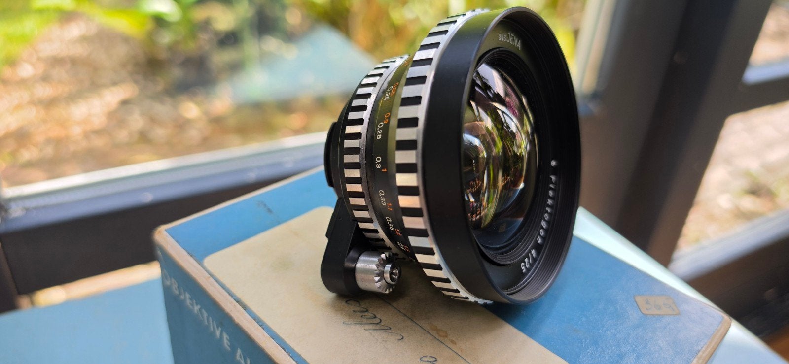 Carl Zeiss Jena Flektogon 4/25 ASB Exakta Varex lens, Overige merken, Gebruikt, Handmatige focus, Exakta