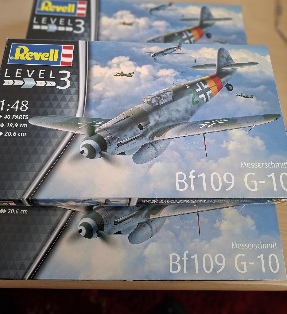 Revell 3X Messerschmitt Me-109G-10 1/48     NIEUW!, Revell, Nieuw, Ophalen of Verzenden, Groter dan 1:72