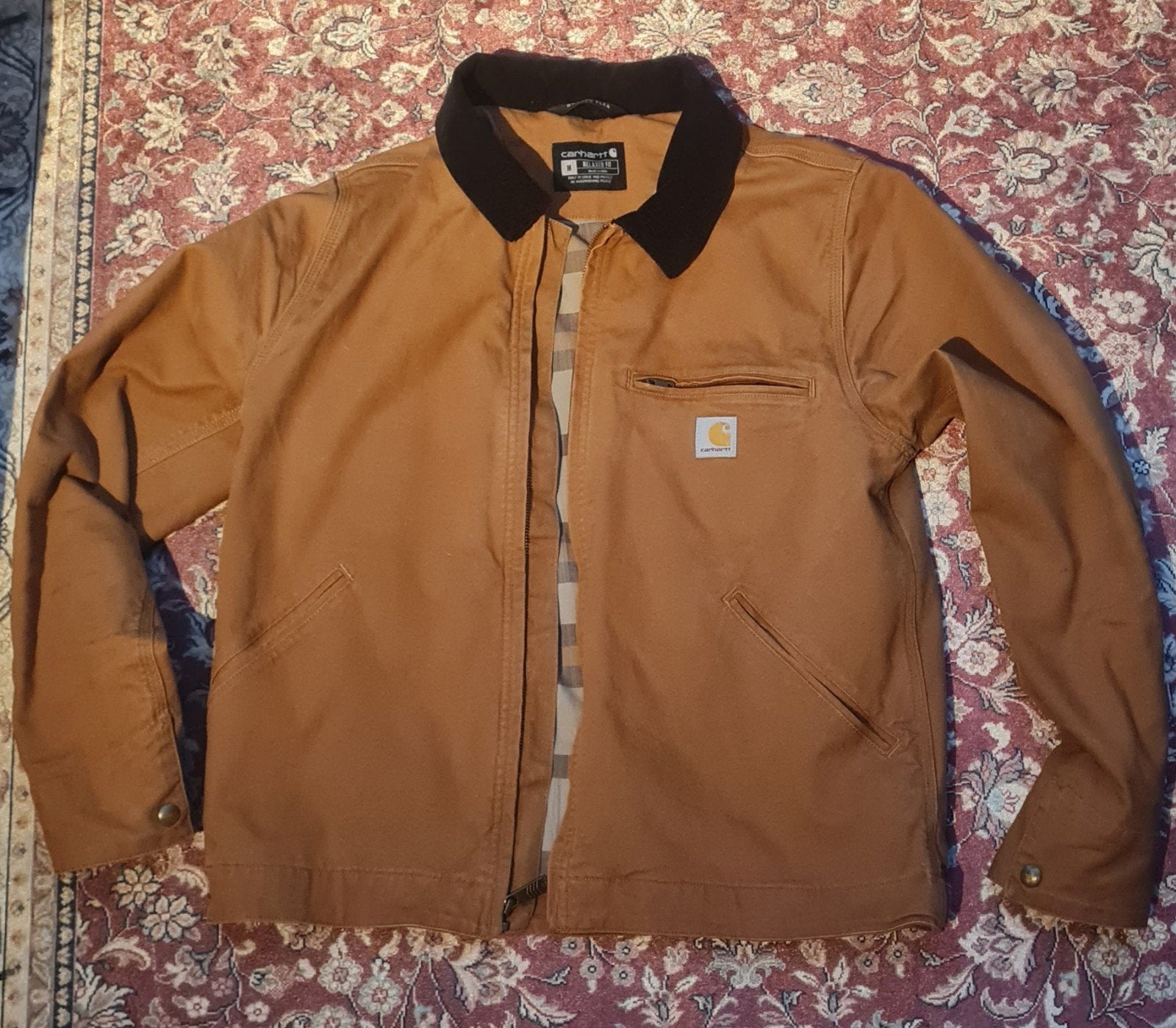 Carhartt Detroit jas bruin M, Kleding | Heren, Jassen | Winter, Bruin, Maat 48/50 (M), Carhartt, Ophalen of Verzenden