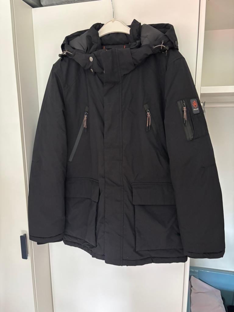 Pilot heren winterjas, Ophalen, Zo goed als nieuw, Maat 48/50 (M), Zwart