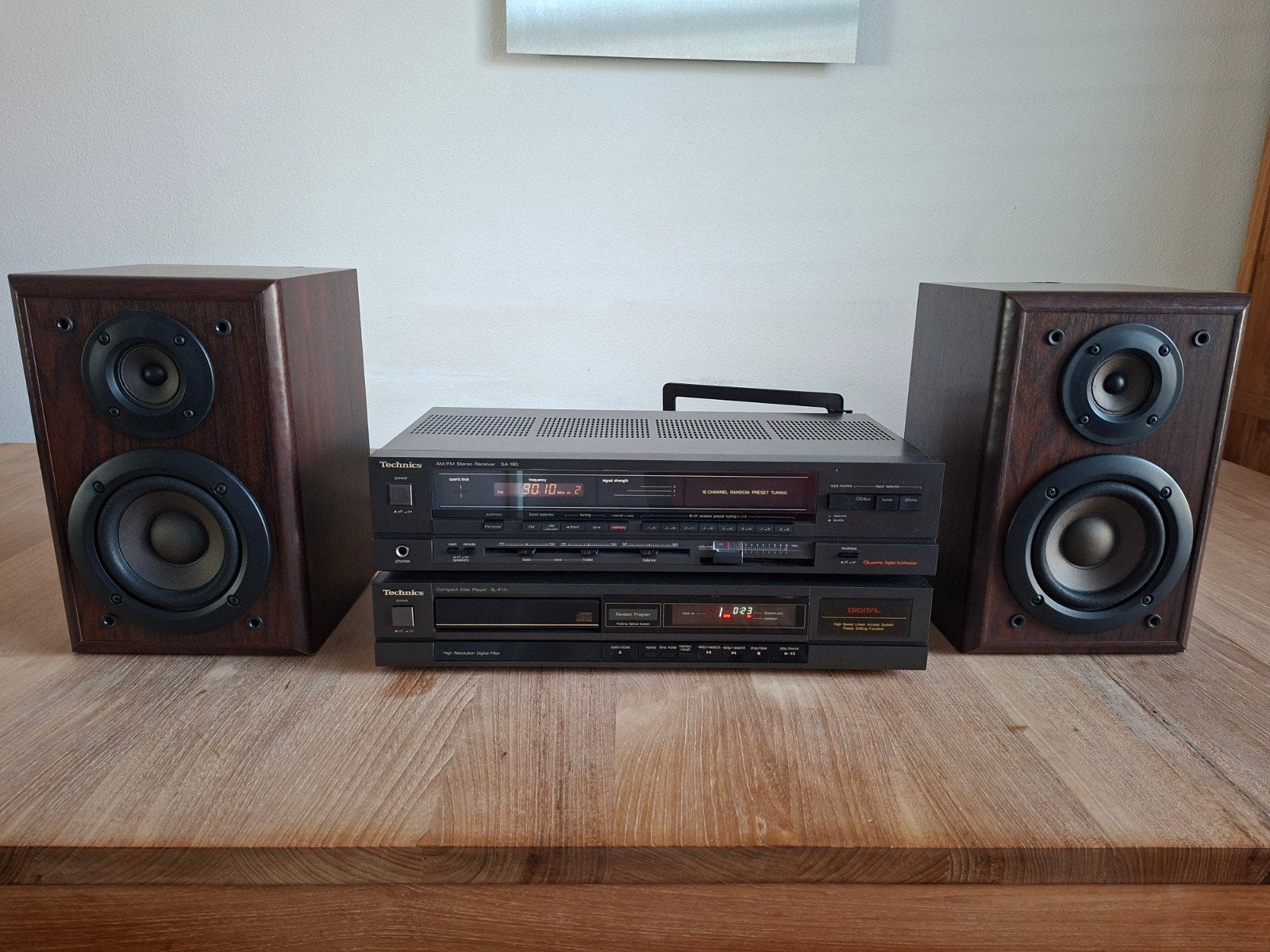 Technics SA-180 Stereo Receiver & SL-PJ11 CD-speler  speak, Cd-speler, Losse componenten, Zo goed als nieuw, Ophalen