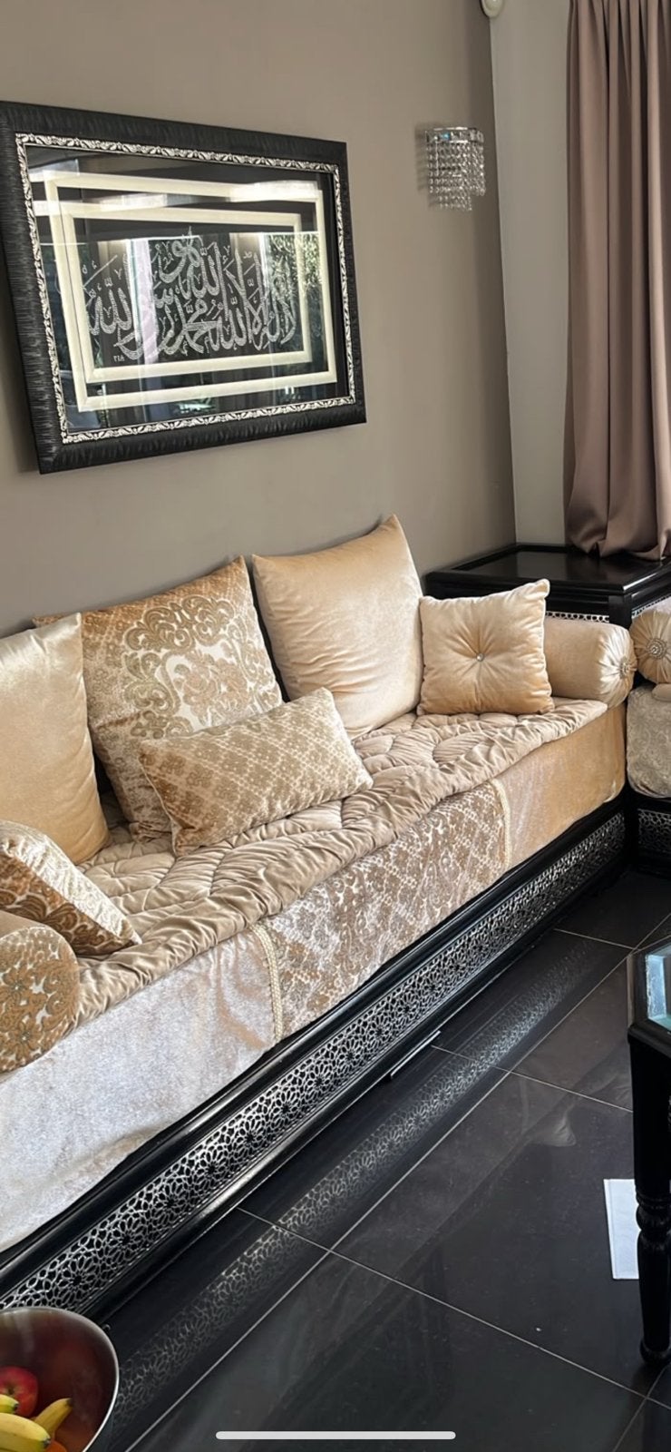 Marokkaanse Sedari luxe aankleed stof /bekleding goede staat, Huis en Inrichting, Ophalen of Verzenden, Zo goed als nieuw, Stof
