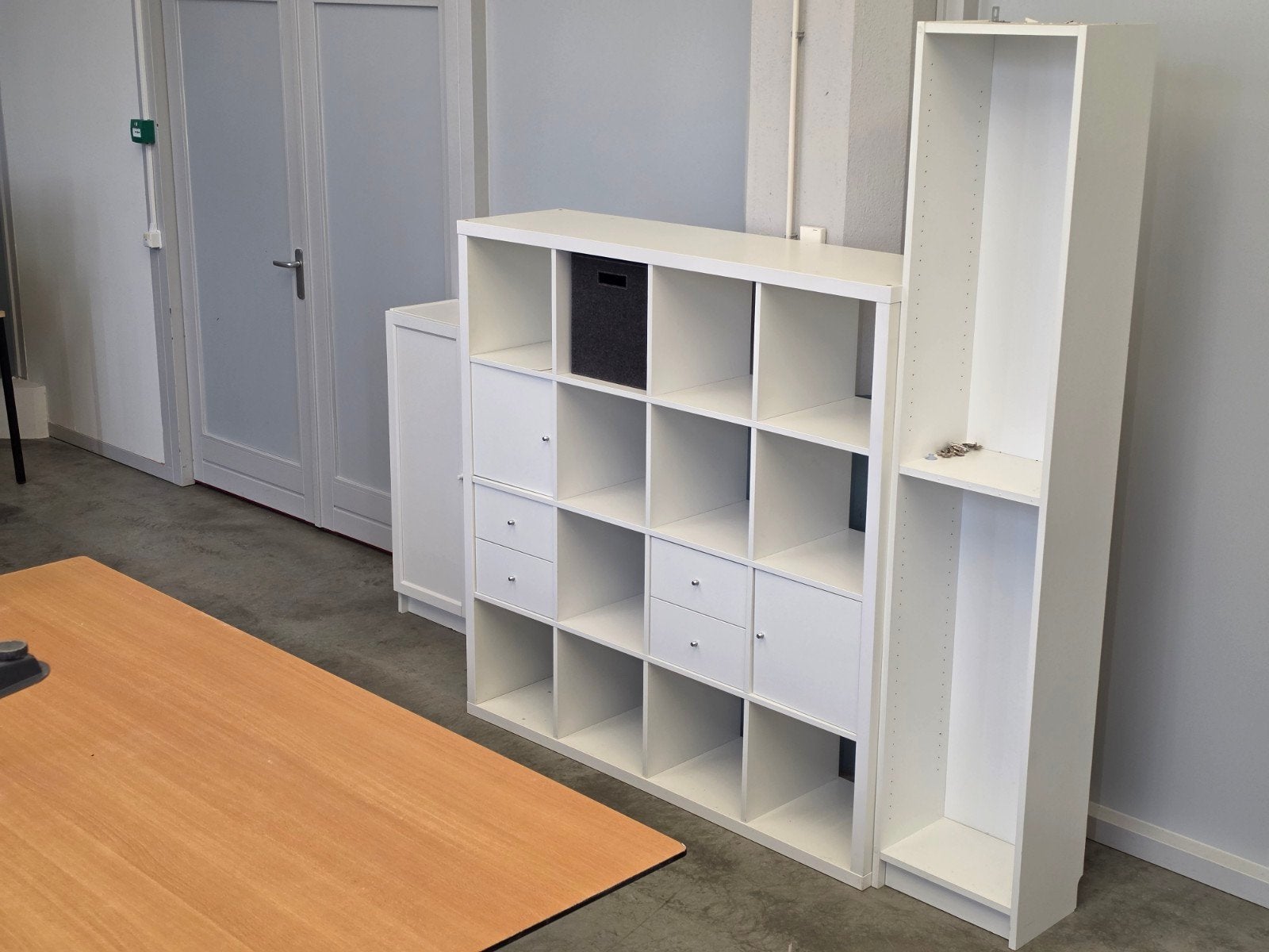 Witte Kallax kast met extra smalle kast (Ikea), Ophalen, 25 tot 50 cm