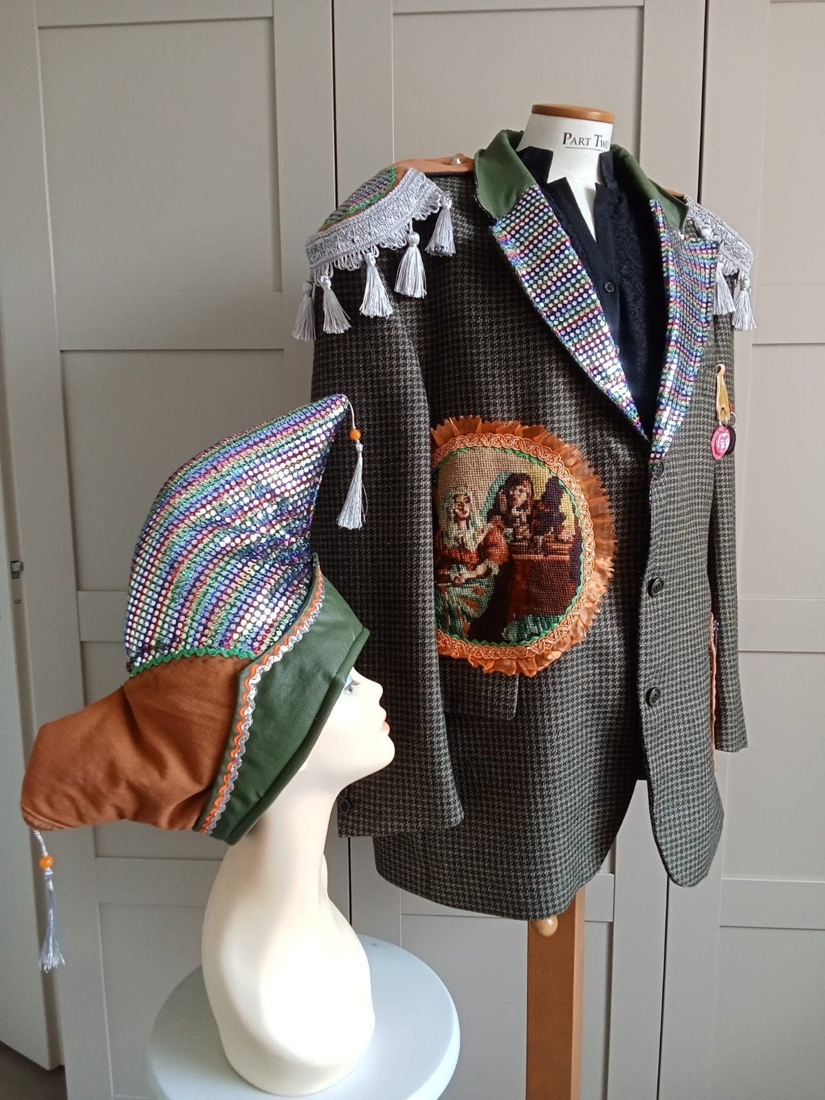 Carnaval jas met steek! unieke set, Kleding | Heren, Ophalen of Verzenden, Maat 56/58 (XL)
