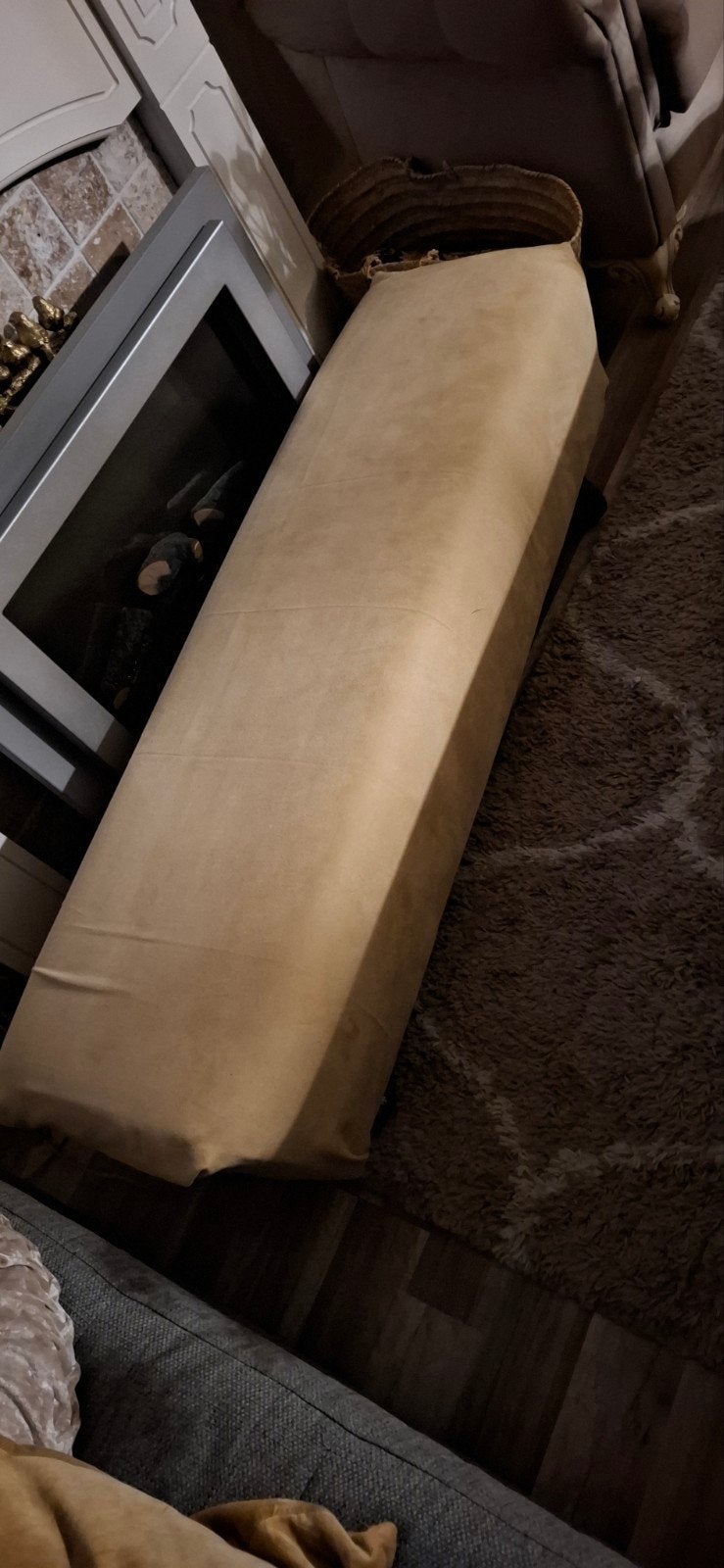 Poef voetenbankje, Ophalen, Minder dan 50 cm, 50 tot 75 cm, Zo goed als nieuw