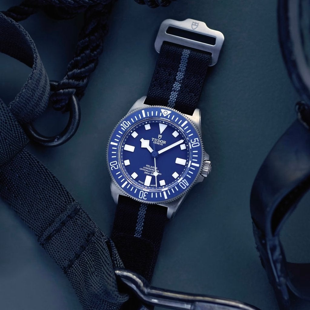 Tudor Pelagos FXD in blauw, Overige materialen, Polshorloge, Overige materialen, Zo goed als nieuw