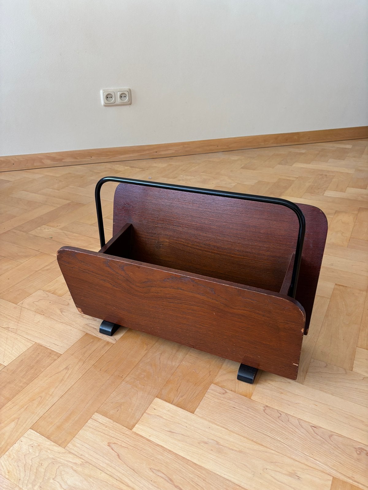 Vintage houten lectuurbak uit de jaren 50 of 60., Ophalen, Gebruikt, Lectuurbak, Draaibaar