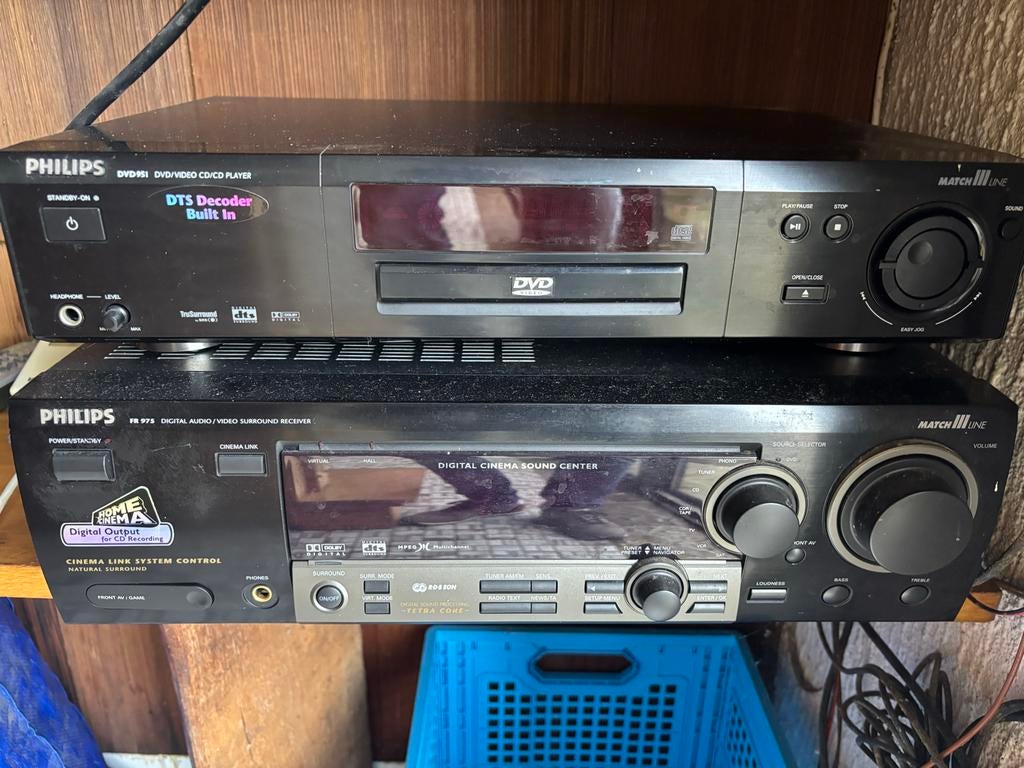 Philips Matchline FR975 receiver + DVD951 dvd/cd speler set, Ophalen, Gebruikt