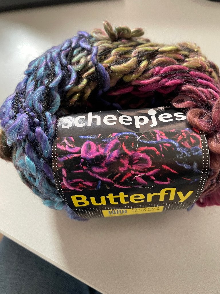 6 bollen breiwol Scheepjeswol Butterfly kleur 08 naald7, Ophalen, Nieuw, Breien, Wol of Garen
