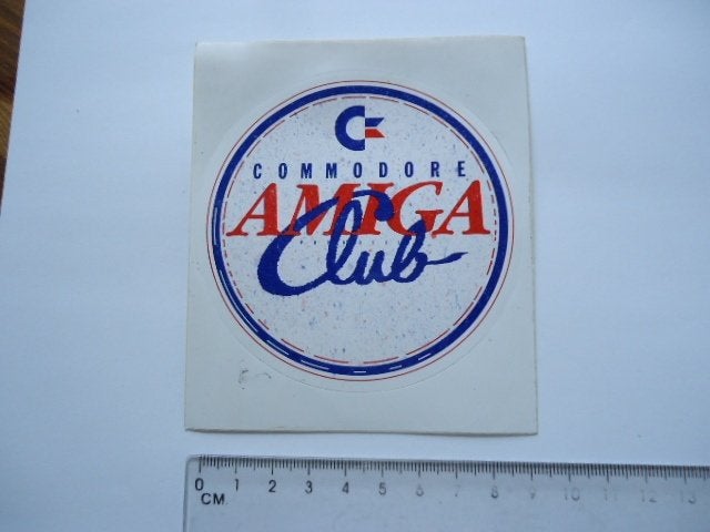 sticker oud COMMODORE 64 pc computer amiga club retro, Verzenden, Zo goed als nieuw, Bedrijf of Vereniging
