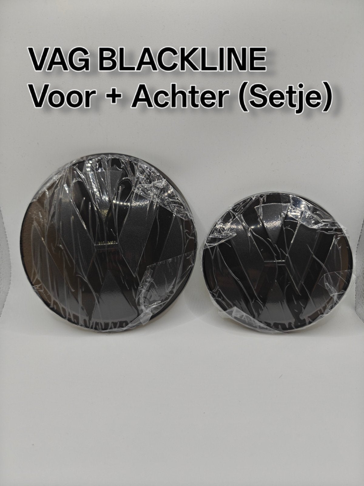 VW Polo 2021-2025 Zwart Logo Voor + Achter, Ophalen of Verzenden, Nieuw