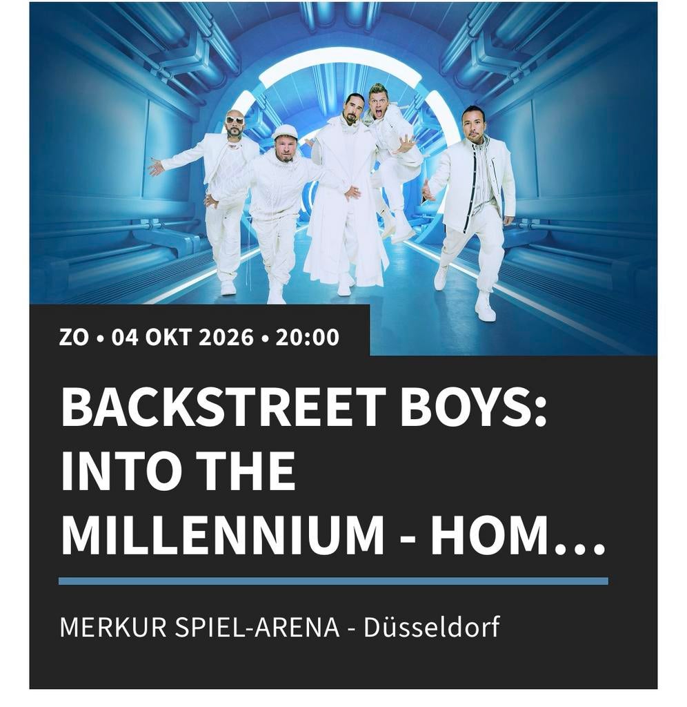 Tickets Backstreet Boys zondag 4 oktober Dusseldorf, Tickets en Kaartjes, Twee personen, Oktober