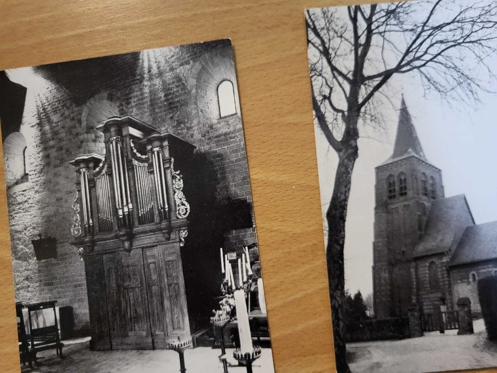 ansicht WAALRE Kerk orgel (2x), Ophalen of Verzenden, Voor 1920, Noord-Brabant