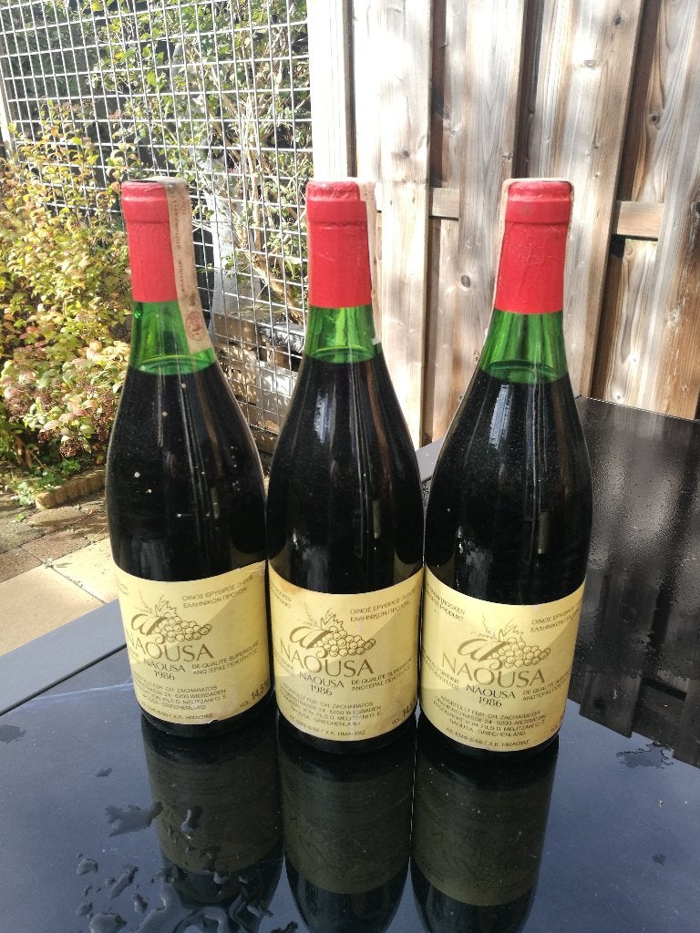 2 x NAOUSA Griekse rode wijn van 1986, Overige gebieden, Nieuw, Ophalen of Verzenden, Rode wijn