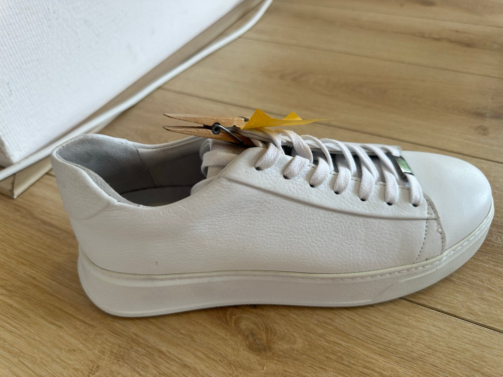 BERKELMANS Witte leren sneakers - maat 43, Wit, Nieuw, Ophalen of Verzenden, Sneakers of Gympen