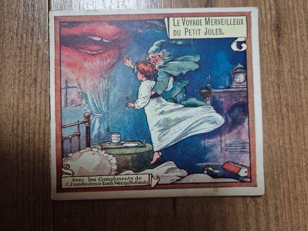 Mooi oud boek - Le Voyage Merveilleux - Pub Van Houten Cacao, Verzenden, Gelezen, Kind en Jeugd