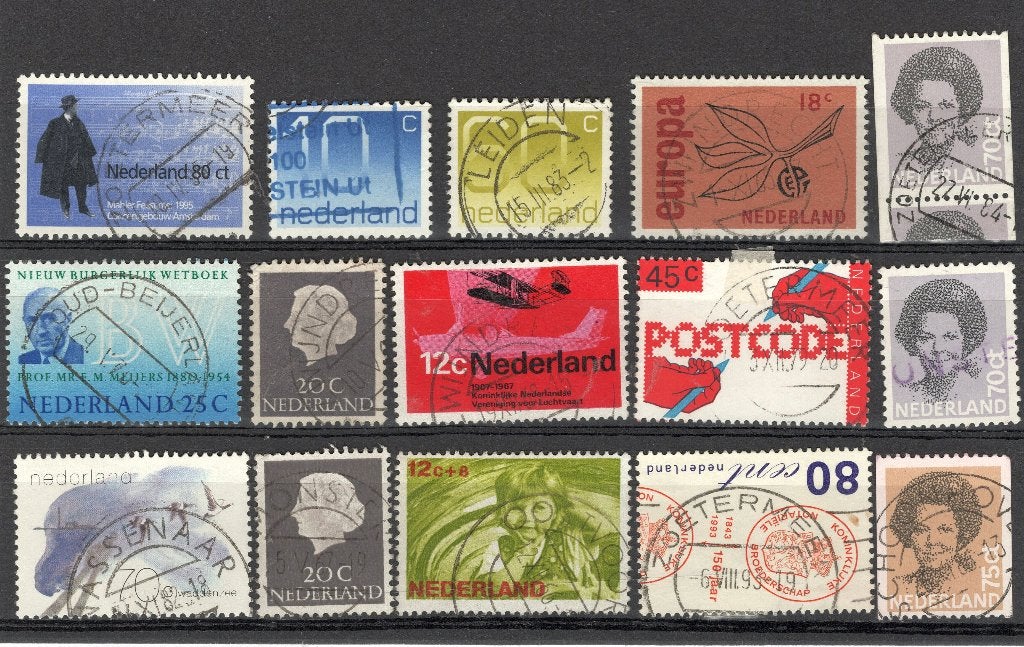 Stempels wo Zoetermeer Oud-Beijerland Wassenaar (9447), Verzenden, Na 1940, Gestempeld