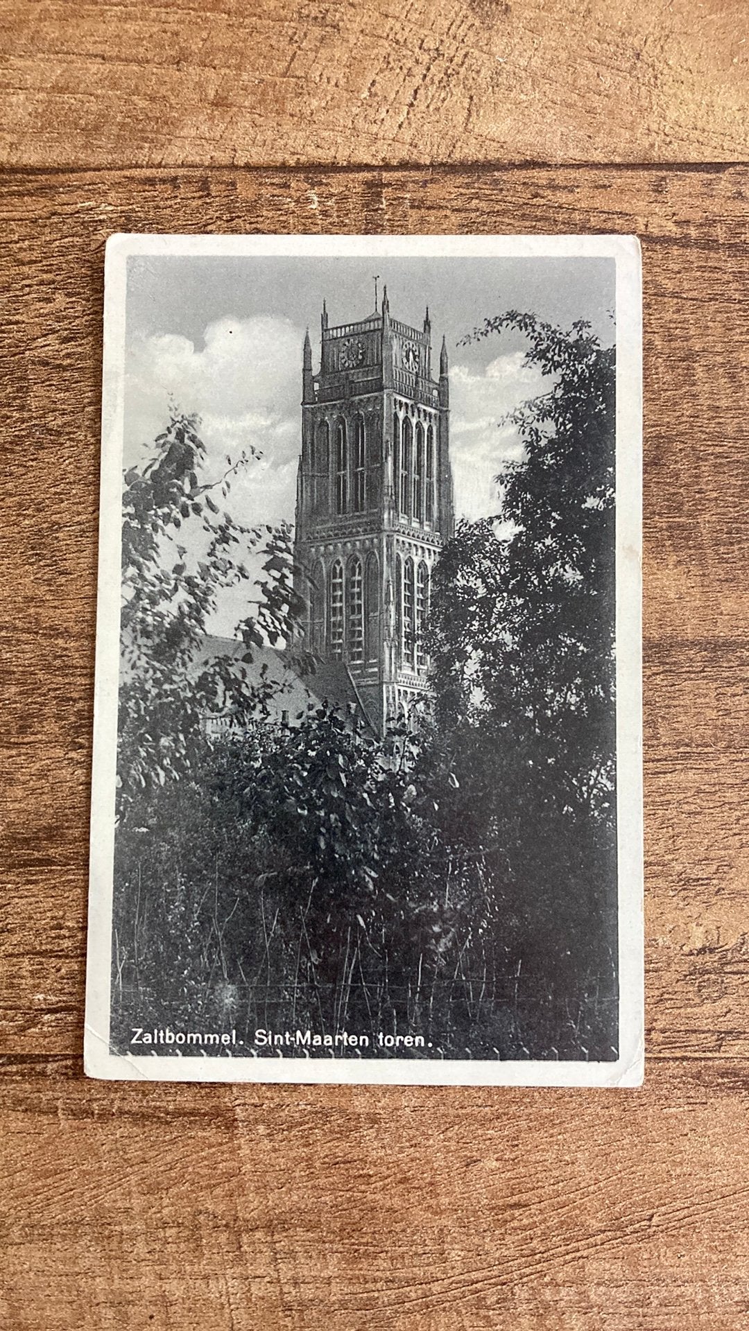 Oude ansichtkaart Zaltbommel 1938 Sint-Maarten Toren, Ophalen of Verzenden, 1920 tot 1940, Gelopen, Gelderland