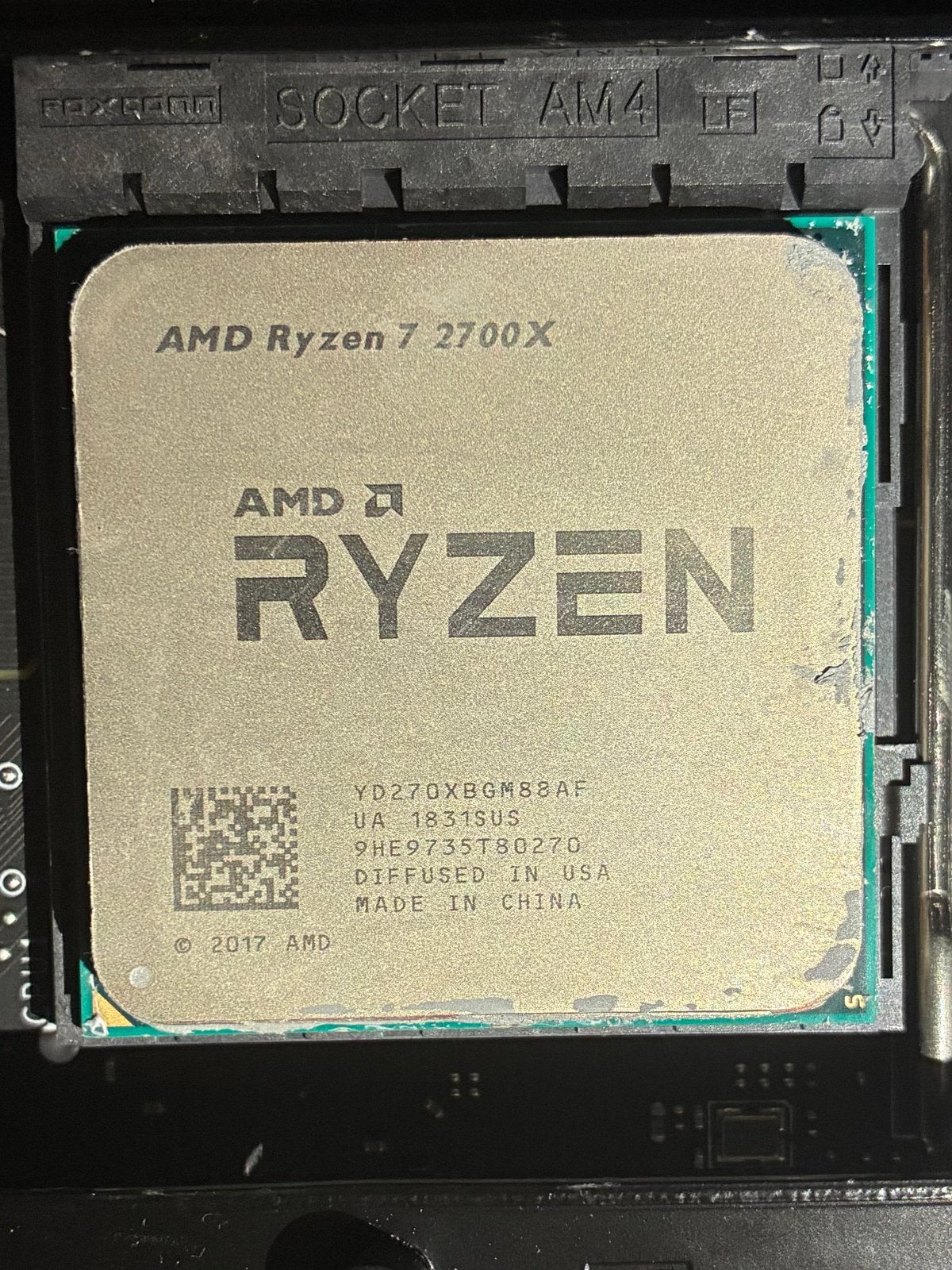 AMD Ryzen 7 2700X Processor - Socket AM4, Computers en Software, Ophalen of Verzenden, Gebruikt, 8-core, 3 tot 4 Ghz