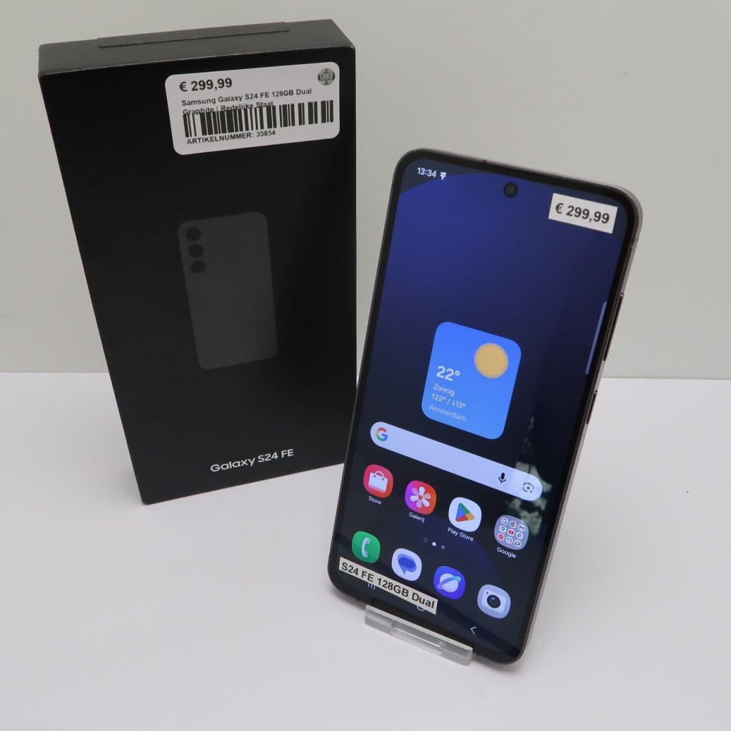 Foto 2 van Samsung Galaxy S24 FE 128GB Dual Graphite | Redelijke Staat