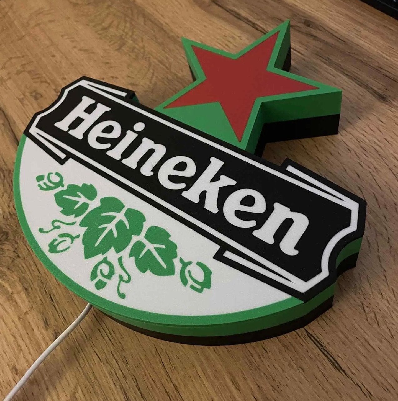 Heineken Lichtbak Reclamebord - Nieuwstaat, Verzamelen, Verzenden, Nieuw, Lichtbak of (neon) lamp