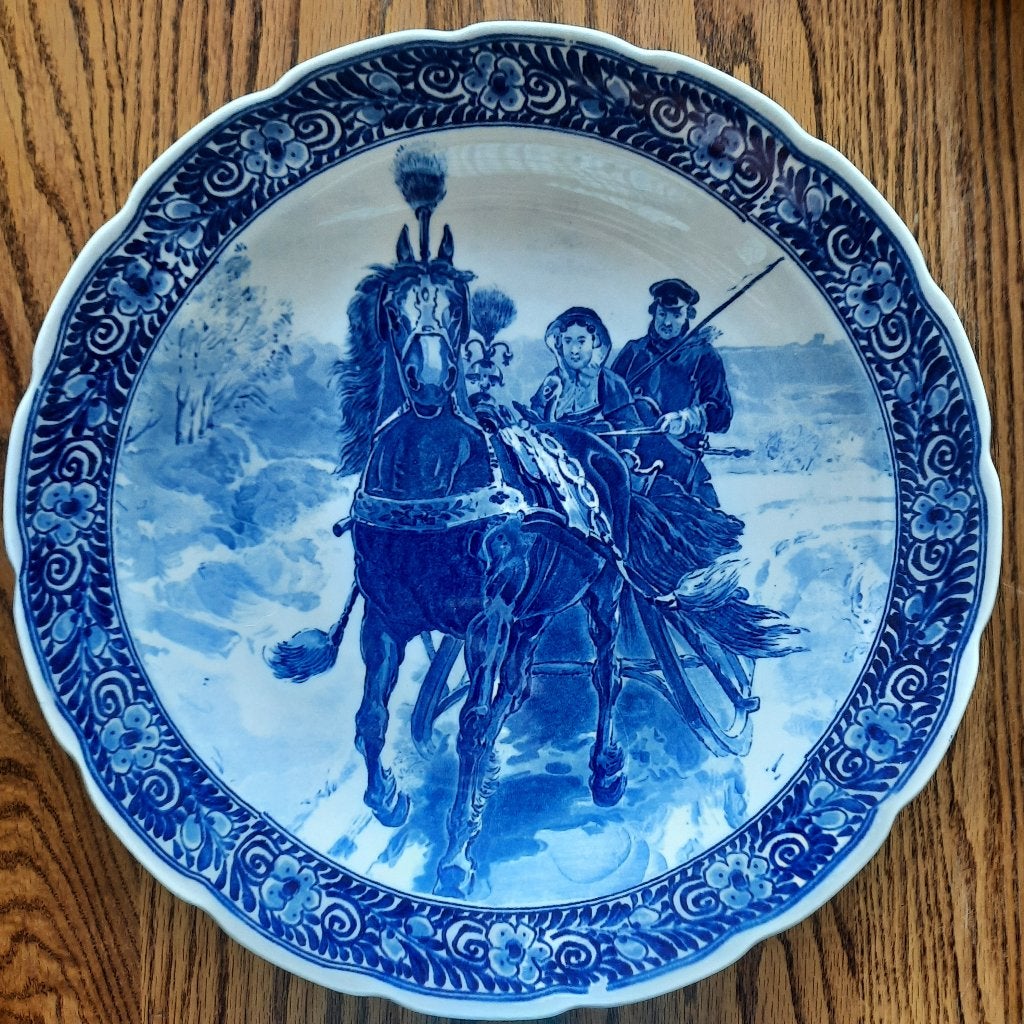 Delftsblauw bord met Friese sjees, Ophalen of Verzenden