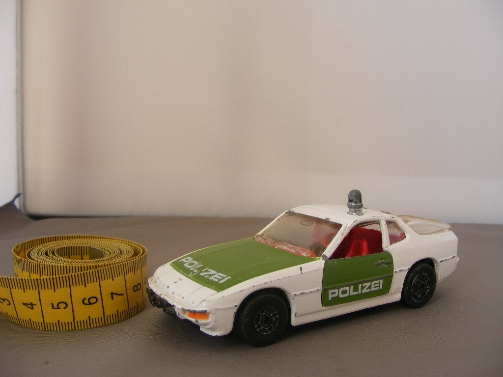 Porsche 924, corgi toys whizzwheels 1/36 polizei, Ophalen of Verzenden, Gebruikt, Auto
