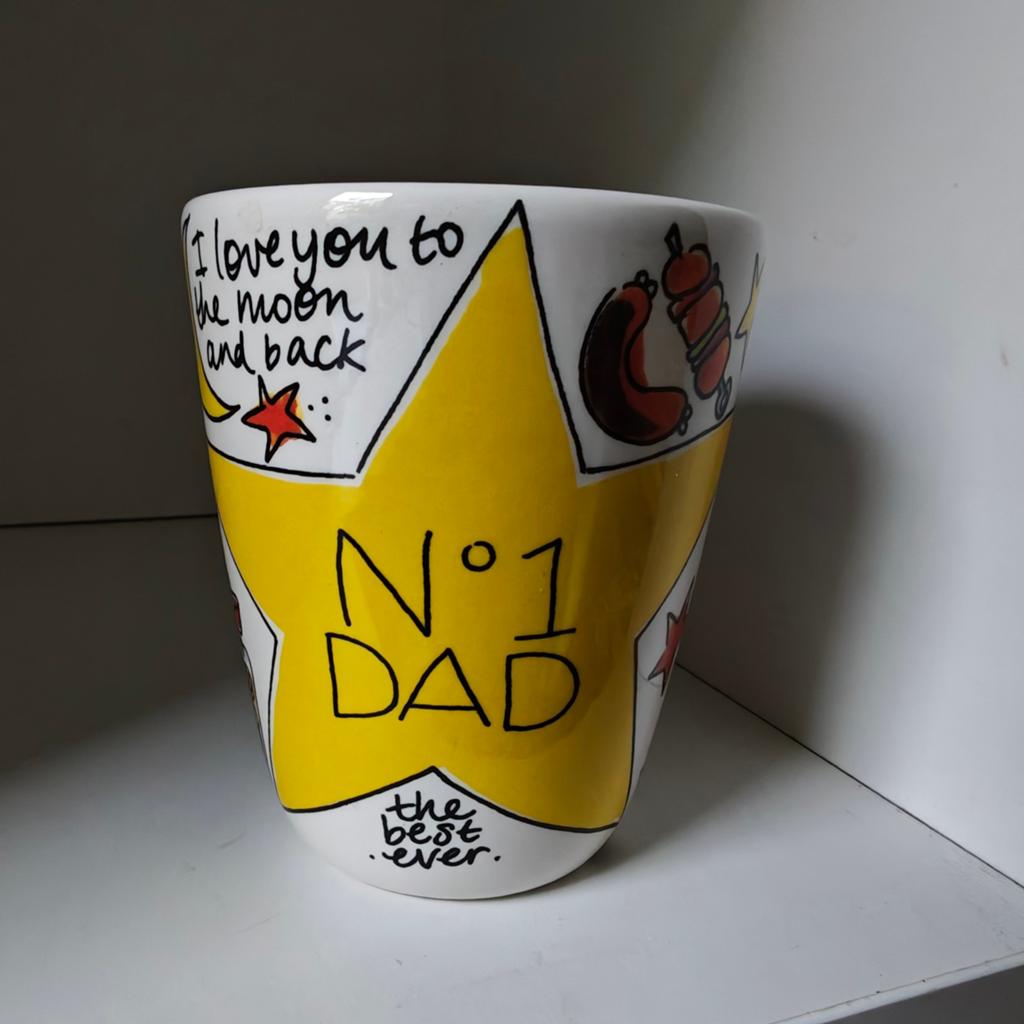 Blond mok Best dad. Leuk voor vaderdag!, Blond Amsterdam, Ophalen of Verzenden, Zo goed als nieuw, Kop(pen) en/of Schotel(s)