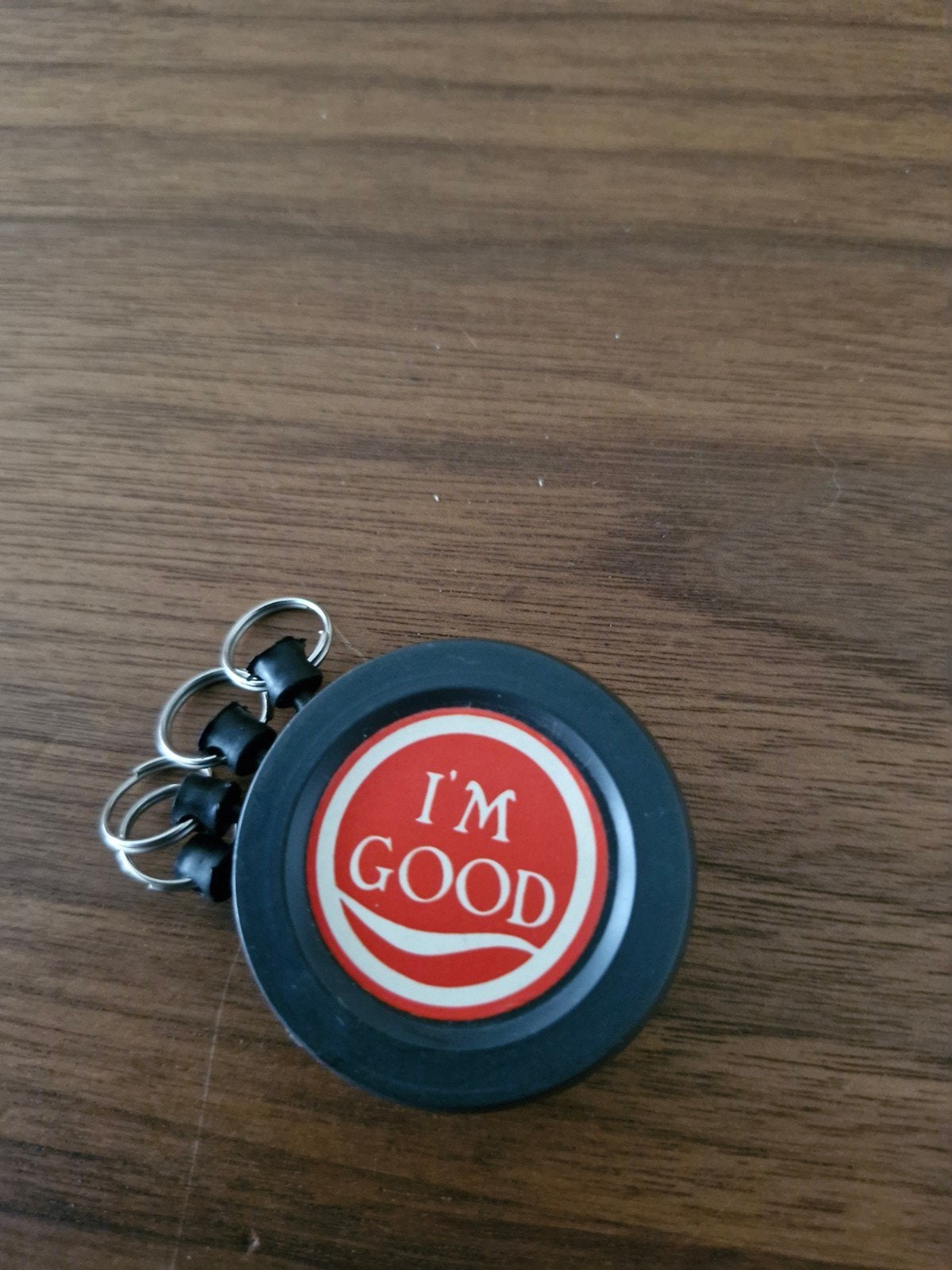 627 Sleutelhanger 'I'M GOOD' - Uniek en stijlvol, Verzamelen, Ophalen of Verzenden, Gebruikt, Overige typen