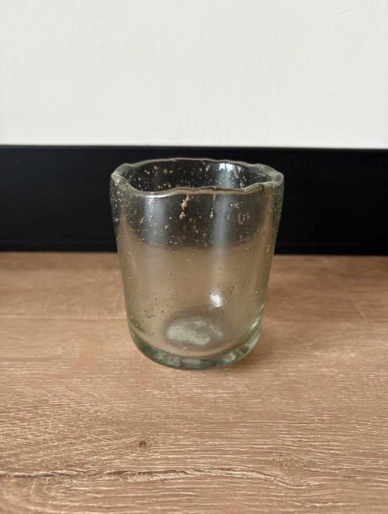 Glazen windlicht van Hoffz, Overige materialen, Overige kleuren, Ophalen of Verzenden, Zo goed als nieuw