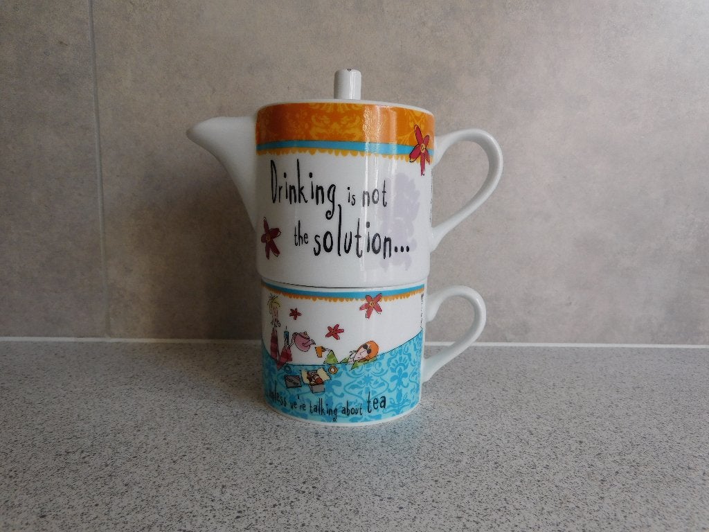 Tea for one Born to Shop Johnson Brothers, Overige merken, Ophalen of Verzenden, Zo goed als nieuw, Porselein