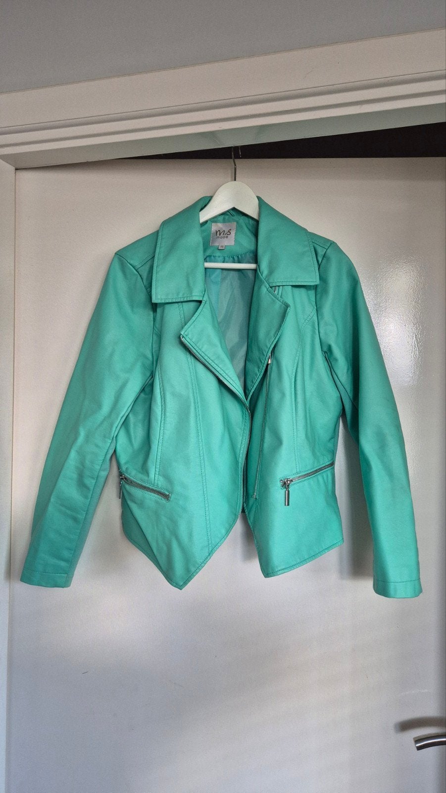 MS Mode Groen/Turquoise Jasje Maat 46, Maat 46/48 (XL) of groter, Ophalen of Verzenden, MS Mode, Gedragen