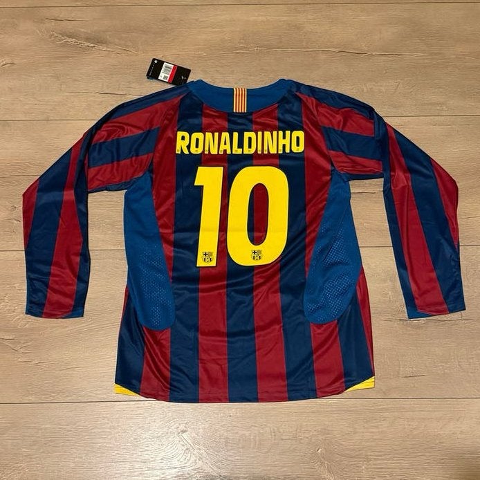 FC Barcelona 2005/06 Ronaldinho #10 Thuisshirt Lange Mouwen, Ophalen of Verzenden, Nieuw