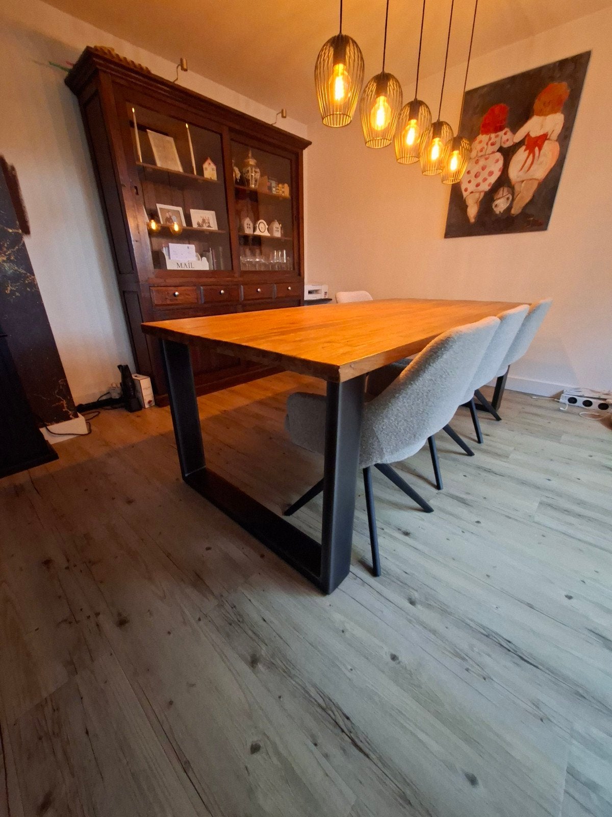 Eettafel 220 x 100 x 80, Ophalen of Verzenden, Rechthoekig, 200 cm of meer, 50 tot 100 cm