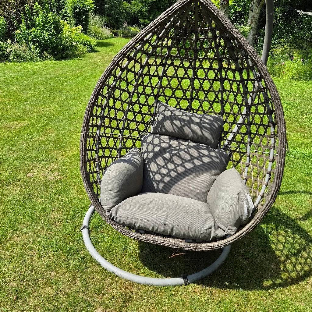 Schommel tuinstoel, Ophalen, Gebruikt, Aluminium