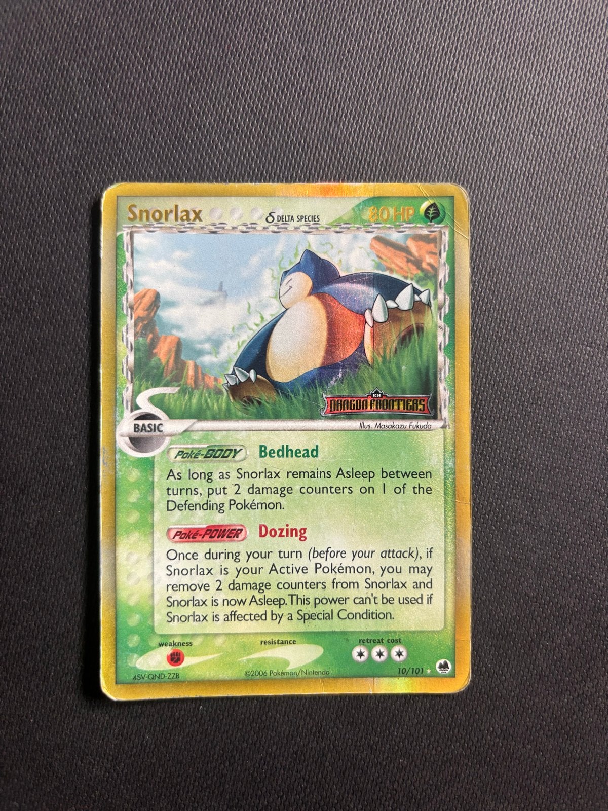 Snorlax Pokémon Kaart - Delta Species Dragon Frontiers, Ophalen of Verzenden, Gebruikt, Losse kaart