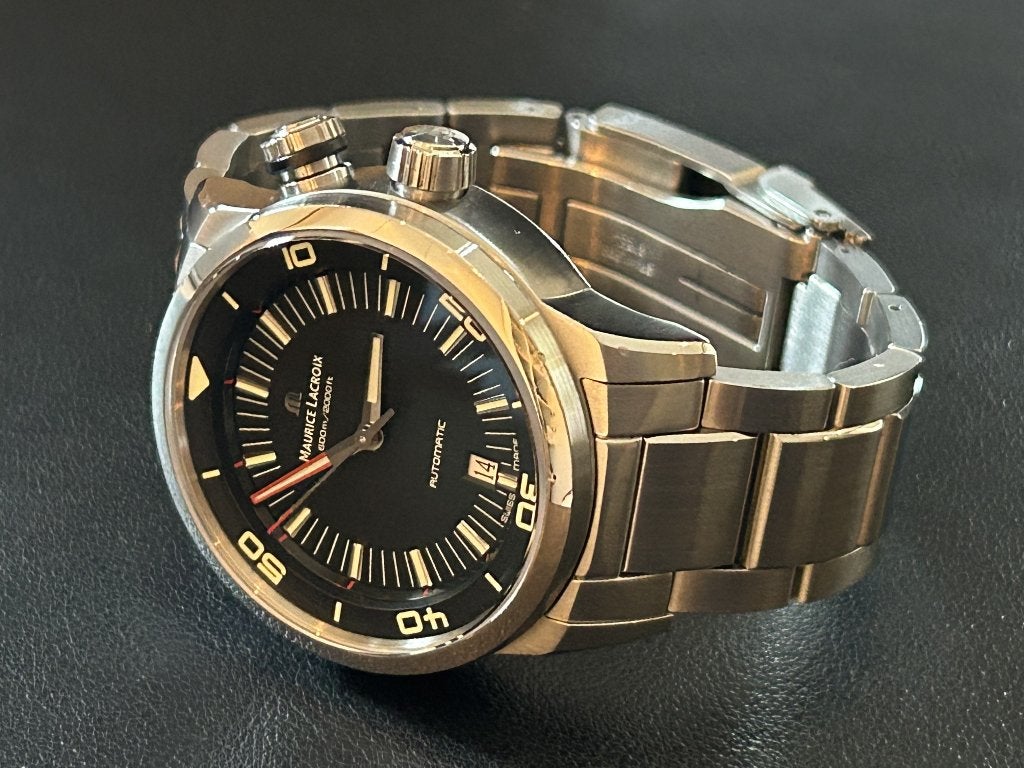 Maurice Lacroix Pontos S Diver 600m Full Set, Overige merken, Staal, Staal, Polshorloge