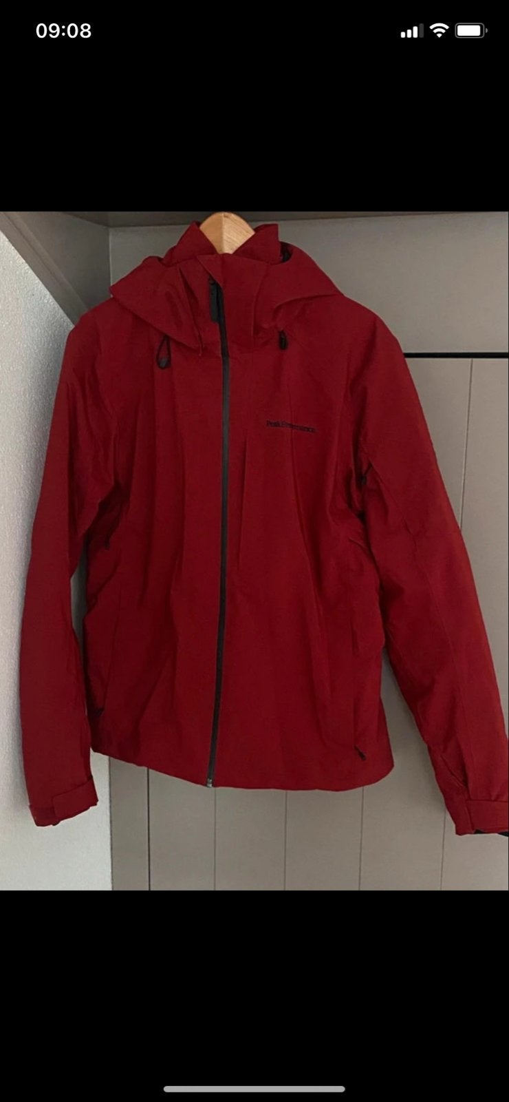 Peak Performance Hipe ski jas - Rood - Maat M, Ophalen of Verzenden, Zo goed als nieuw, Maat 48/50 (M), Rood