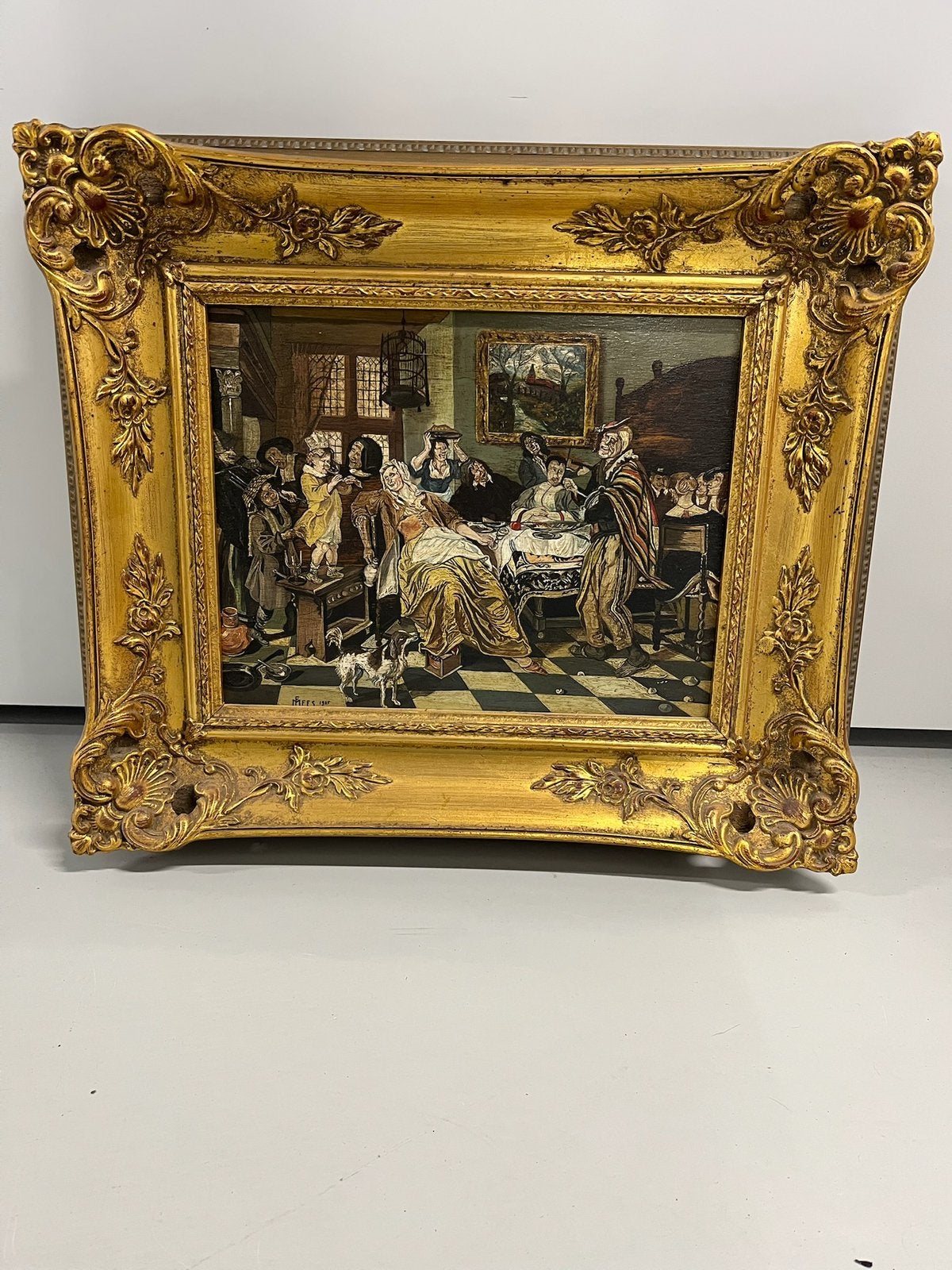 Driekoningenfeest door Fokko Mees, Antiek en Kunst, Kunst | Schilderijen | Klassiek, Ophalen